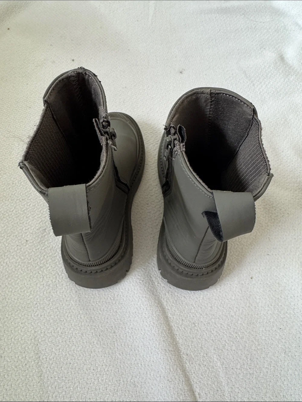 Zara Kids Dark Gray Pull-On Chelsea Boots
